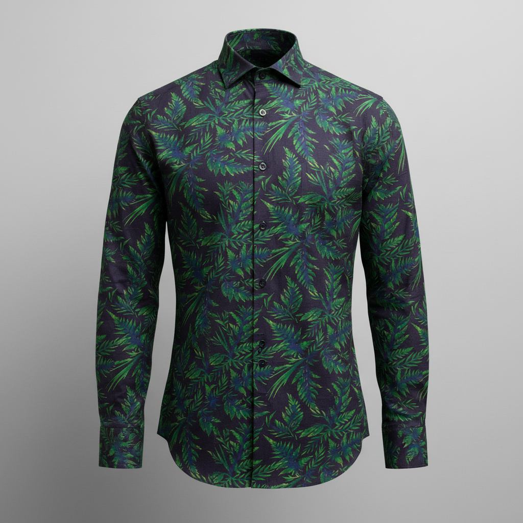 Botanical Print Casual Shirt