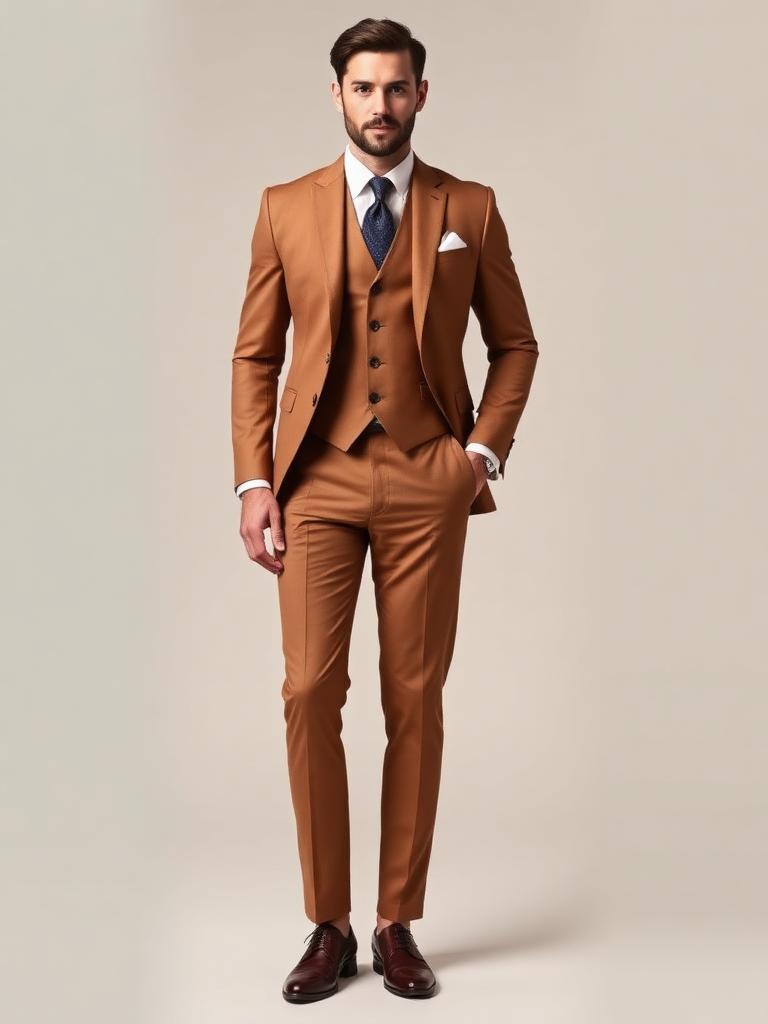 Camel Solid Three-Piece