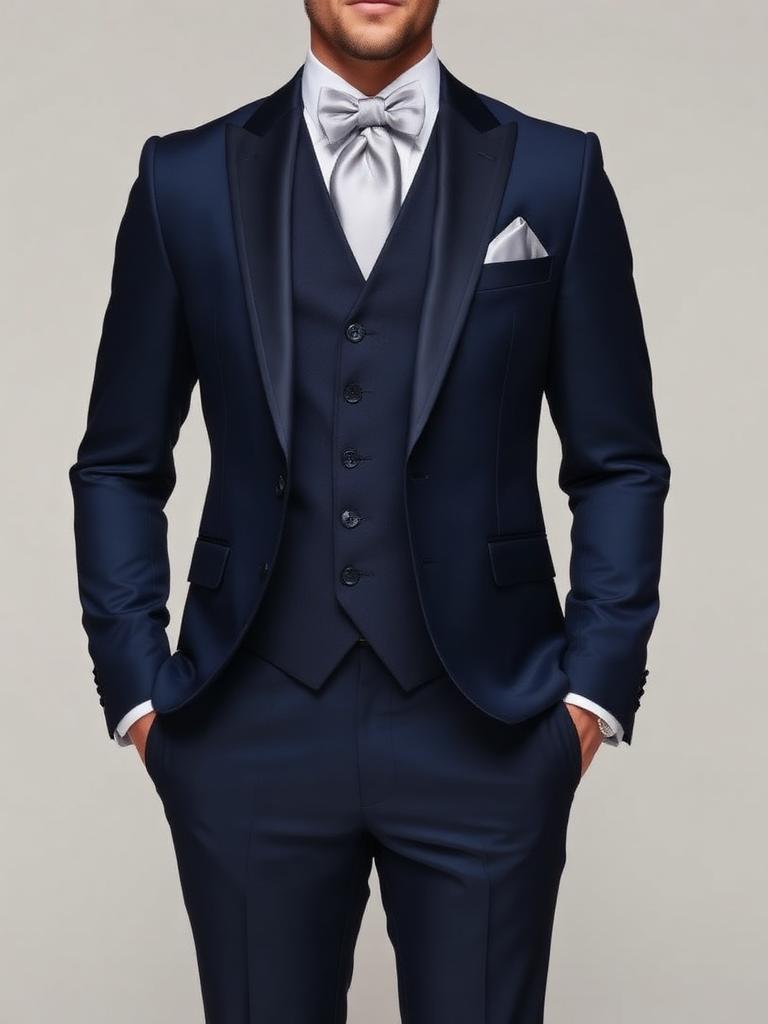 Navy Wedding Three-Piece