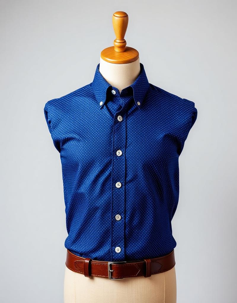 Junior Blue Geo Print Shirt