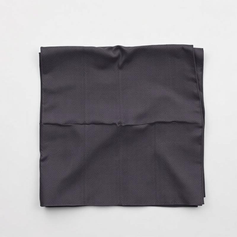 Charcoal Herringbone Pocket Square